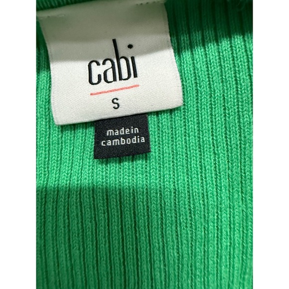 Cabi Cocktail Kelly Green Cardigan Button Wrap Closure Size Small Business - Picture 8 of 9